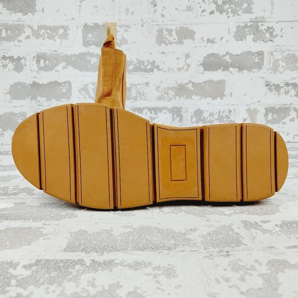 New BP. Niya Tan Faux Suede Brown Cottagecore Lug Sole Chelsea Boots i561 - Picture 10 of 13